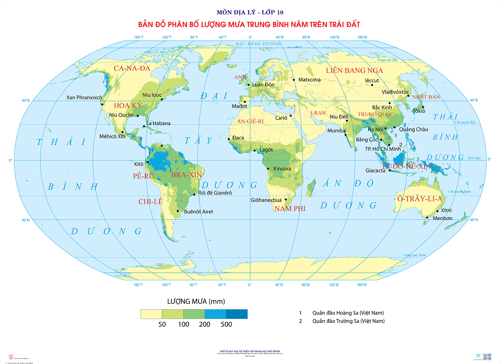 Ban do bien va dai duong